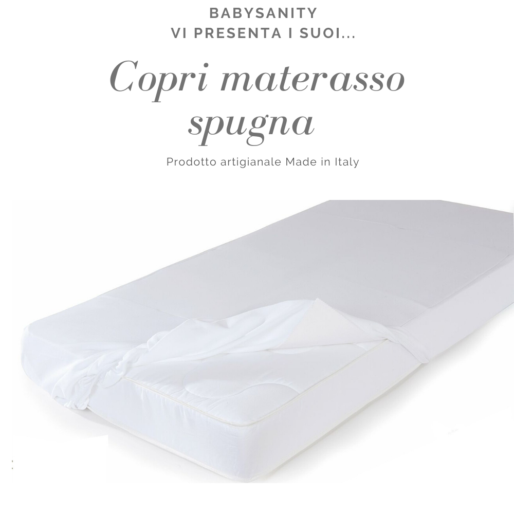 Copri materasso lettino bimbo in spugna di cotone universale Made
