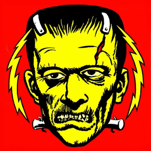 ELECTRIC FRANKENSTEIN 'You're So Fake 7" GREEN Kung Foo Killers estrus Hookers 
