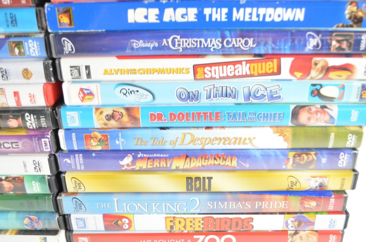 Huge Lot of 53 Children's DVDs Movies incl. Animated Disney