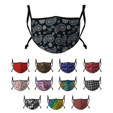Casaba Fashion Cute Holiday Face Masks Cotton Poly Adjustable Washable Reusable