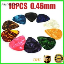 Acoustic Bulk Guitar Pick Picks Plectrum Celluloid Electric Smooth 0.46mm 10X