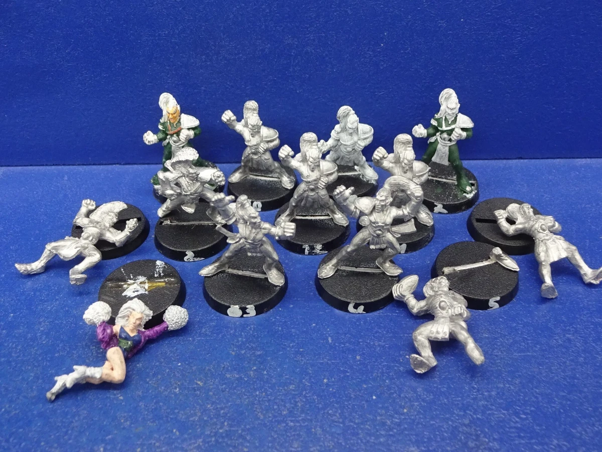 RAR! 11+1 Wood Elves Athelorn Avengers + Cheerleader für Blood Bowl METALL