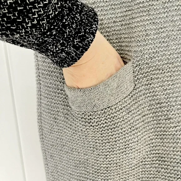 Vestido Suéter 3.1 Phillip Lim Para Mujer Mezcla Cachemira Tejido Manga Campana Gris Mediano Foto 4 de 4