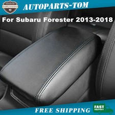 For 2013-2018 Subaru Forester Leather Console Armrest Cover Pad Cushion Black