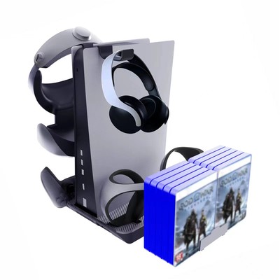 For PS5 VR2 Console Multifunctional Cooling Stand With Dual Controller Charger