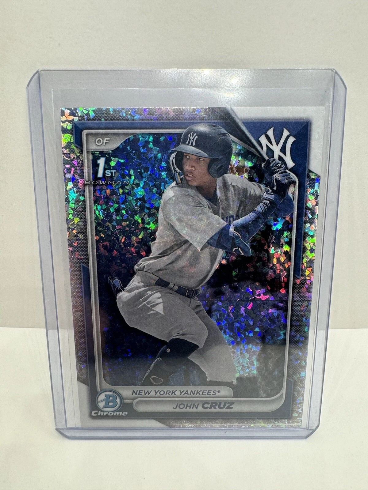 2024 Bowman - Chrome Prospects Mini-Diamond Refractor #BCP-77 John Cruz (RC)