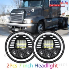 Pair Fit Freightliner Century Class 1996-2011 7'' Inch LED Headlights HI/LO Beam