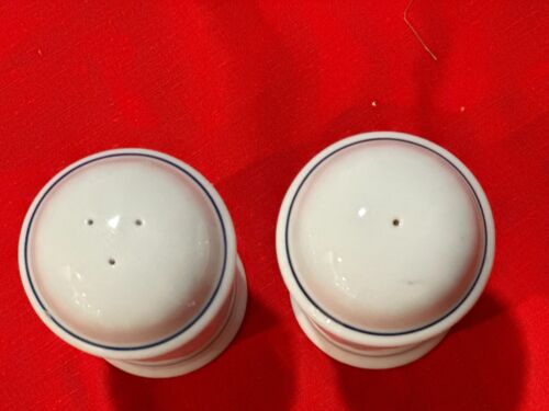Dansk Bistro Christianshavn Blue Stripe Salt Pepper Shaker Set - Portugal - Picture 12 of 13