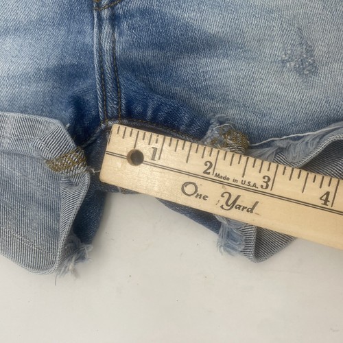 KanCan Estilo Girls Denim Shorts Size 10 Cuffed Distressed Light Wash Blue - Picture 10 of 11