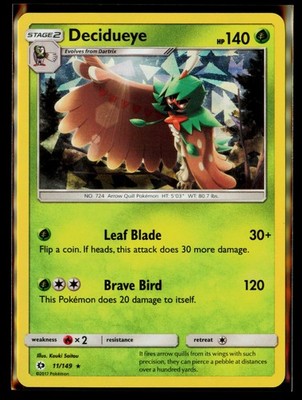 Decidueye Rare SM Base Set 11/149 LP