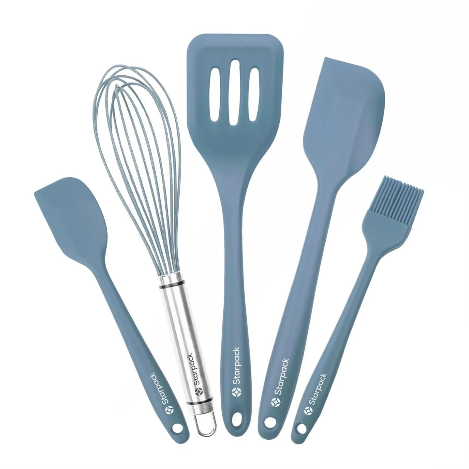 Starpack 'Flip & Whip' Premium Silicone Baking Utensils Set (5 Pcs) - 10" Blu...
Opens in a new wind