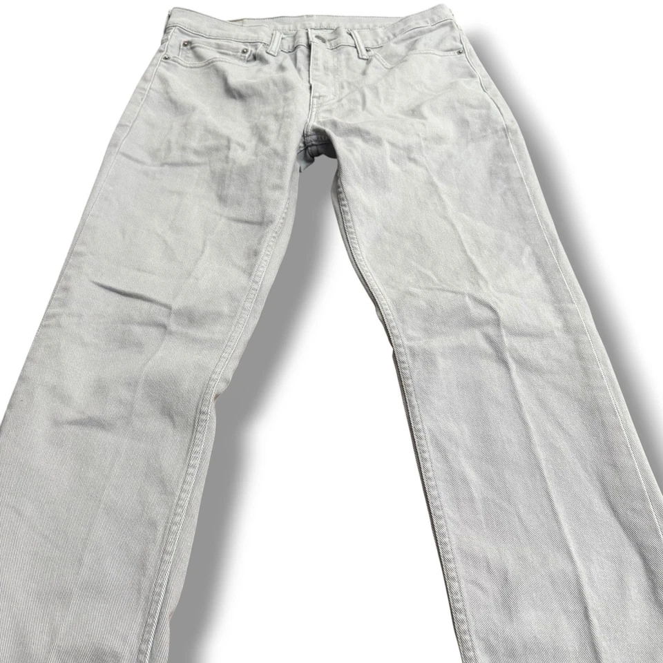 Pantalones de mezclilla ajustados gris claro Levi Strauss & Co 511 para hombre W34 L32 lengüeta blanca Foto 3 de 4