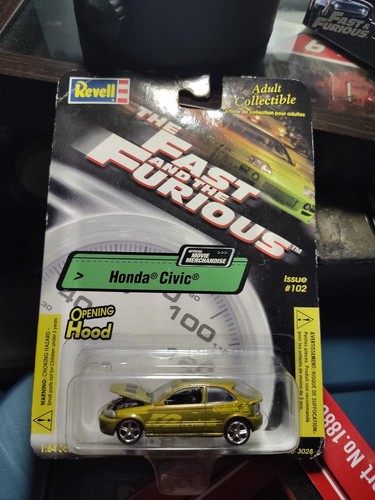 Revell Die Cast Fast And Furious Honda Civic 2002 Release Gold 1:64 Scale