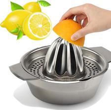 Stainless Steel Lemon Squeezer,Juicer with Bowl Container for Oranges Lemons Fru