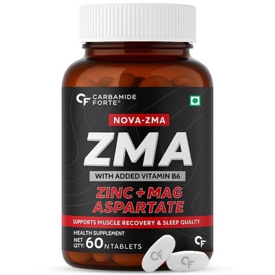 Carbamide Forte ZMA and Zinc B6 Magnesium Supplement for Men 60 Tablets