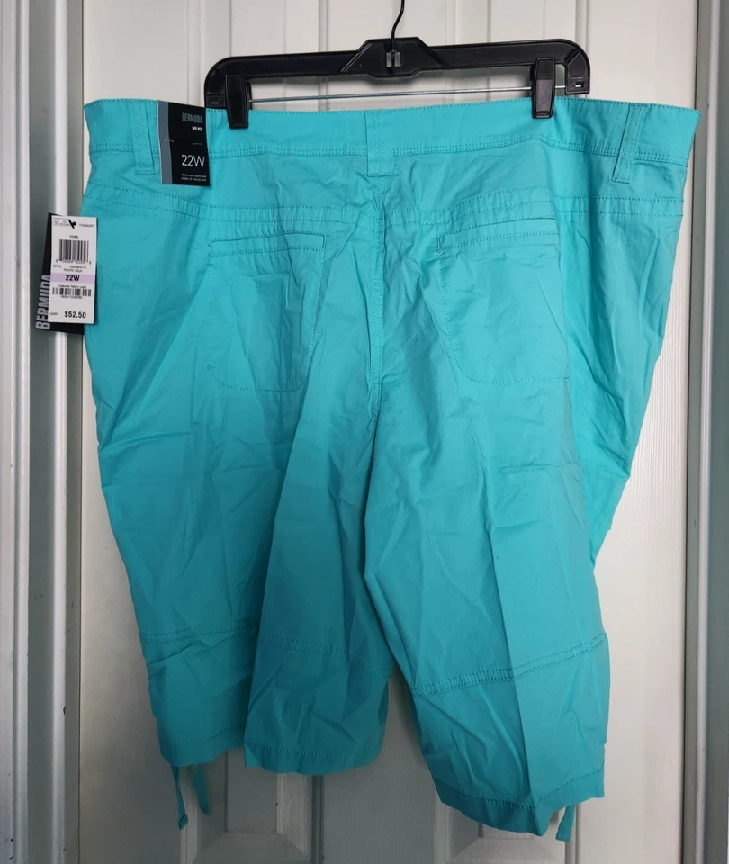 Shorts cargo descontraído Style & Co. plus size bainha franzida tamanho 22W - Imagem 3 de 4