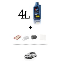 Hoffcar Servicekit 4 Filter Und 4L ÖL FüR Seat Ibiza Iii 1.4 16V 74KW Ab 200