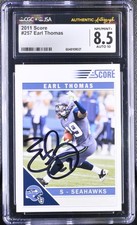 Earl Thomas Signed 2011 Score Card #257 Seattle Seahawks SGC 8.5 JSA 10 Auto