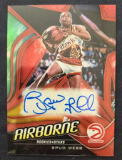 2019-20 Panini Chronicles Airborne Signatures Red Prizm Spud Webb #AB-SWE Auto