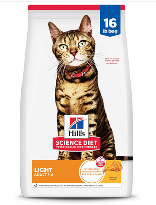 Hill's Science Diet Adult Light Weight Management Chicken Recipe Cat Food 16-lb