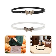 2 Pcs Girls Retro Belt Teen Belts Fashion for Dress Adjustable Waist