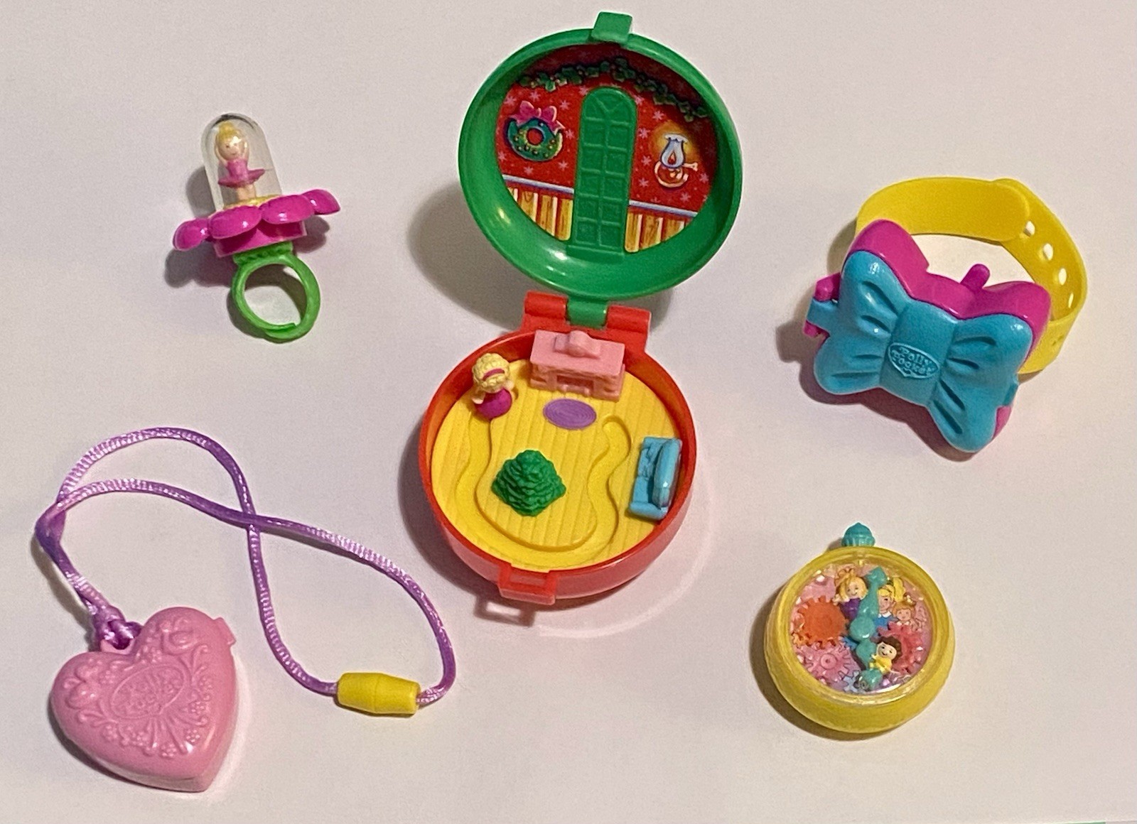 Polly Pocket Lot Vintage McDonald's Happy Meal Toys Locket Watch Ring 1993-94