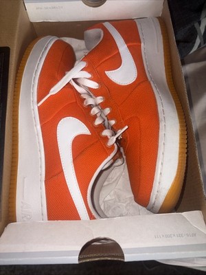 Men s Size 9 - Nike Air Force 1 Canvas Orange 2006 Women s Sz 10.5