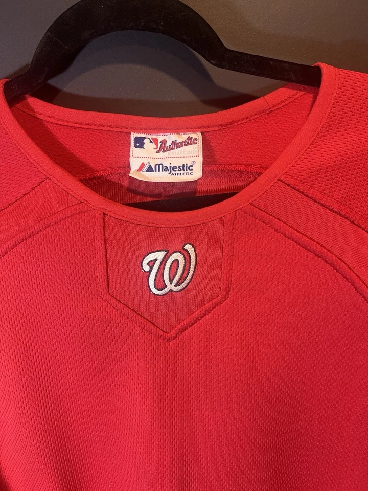 MAJESTUOSO JERSEY BASE TÉRMICA DE LOS NACIONALES DE WASHINGTON JERSEY TALLA XL ROJO CALENTAMIENTO Foto 2 de 4