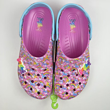 Crocs Lisa Frank Rainbow Unicorn Classic Clog Pink 208826 Mens Size M 11 - HTF