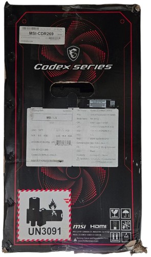 MSI CODEX Z2 B8NUC-269US Gaming Desktop PC Ryzen 7 8700F / GeForce RTX 4060 - Picture 2 of 2