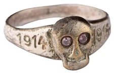 Death head WWI Goth 1914 Ring Skull 1916 Gothic brutal WW1 German special force
