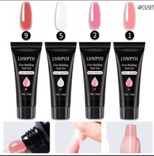 💅 Kit Poly Gel Unghie Extension 4PZ ✨ Gel Costruzione Rapida Nail Art Set UV LE