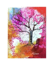 Aceo Painting Original By Kenna Tree 4. Collector Card Art 2.5” X 3.5” Signed