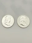 1961 1962 Franklin Half Dollar Proof Silver 2 Coin Lot #1165