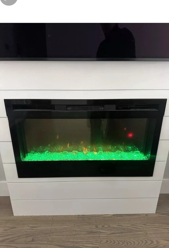 Dimplex Winslow 36 英寸壁挂式电壁炉 SWM3520,47777 BTU,120 伏 — 第 3/4 张图片