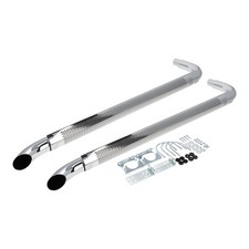 Patriot Exhaust H1070 70 Shielded Chrome Side Exhaust Silver Universal