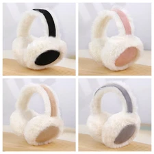 Women Fluffy Earmuffs Soft Comfy Plush Winter Warm Ear Warmer Cover Ear Muffs