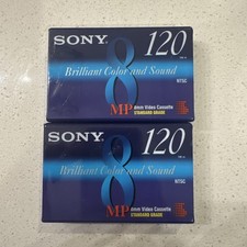 2 new/sealed Sony 120 MP Minute Blank Video 8 Standard NTSC Tape P6-120MPC 