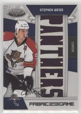 2010-11 Certified Fabric of the Game Die-Cut Team 18/25 Stephen Weiss #STW 2d8