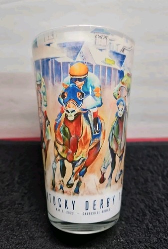 Kentucky Derby 158 ● May 7, 2022 ● Colorful Pint Beer Glass ● Pre-owned ● (JK)