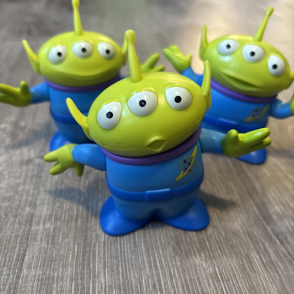 Disney Pixar Toy Story Green Space Alien Mattel Figuras Paquete de 3 RARO Foto 2 de 4