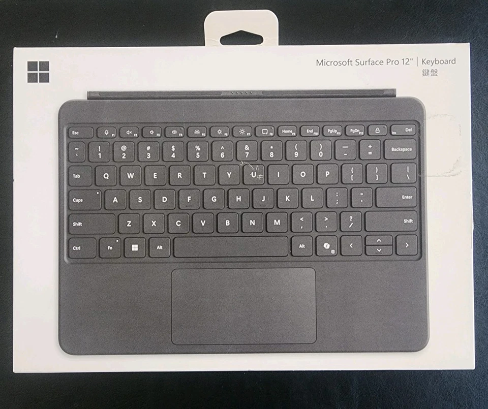 Microsoft Surface Pro 12" Alcantara "Slate" Keyboard model 2100  Free Shipping  - image 2 of 3