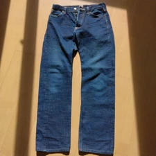 SAMURAI JEANS S0110XJ Blade Model 17oz Indigo Left Twill Denim Waist 32 Length 3