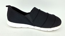 Isotoner Zenz Women's Serenity Stretch Satin Slipper, Slip-On Shoe, Black, 7