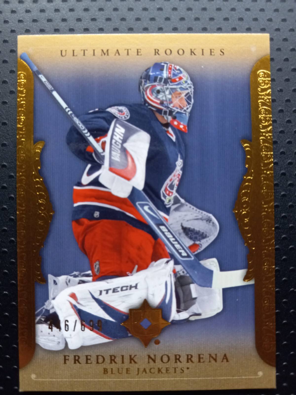 2006-07 UD Ultimate Collection Rookies #71 Fredrik Norrena 446/699 Rookie Card