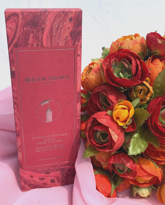 MOLTON BROWN Bad & Shower Gel Wiederbefüllbare Flasche Pink Pepper 400ml NEU OVP