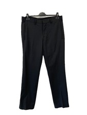 H72#Prada Men’s Dress Pants Black 100% Virgin Wool Made in Italy Size 50R (W35)