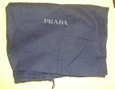 Prada Flannel Drawstring Dust Bag Navy Blue, 22"x19"
