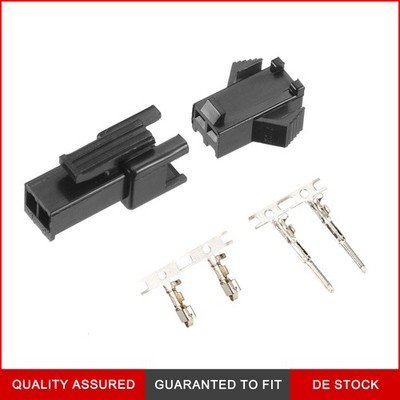 100 Paar 2,5 mm 2-polige Stecker/Buchsen - SM Gehäuse Crimp-Anschlusskabel-Set