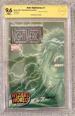 Hulk: NightMerica #1 Wizard World Exclusive 2003 Signed By Alex Ross CBCS 9.6